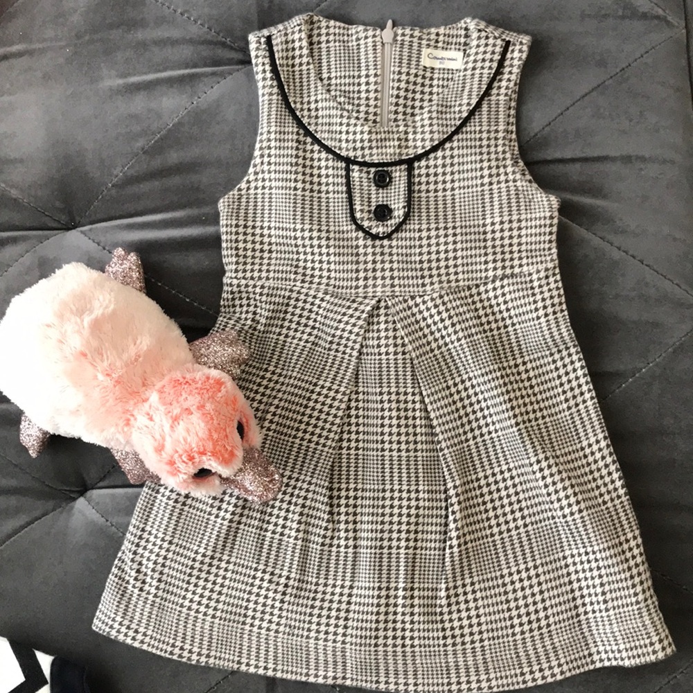 Grey and white baby dress size 80 from Japan